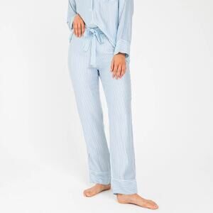 NEW Ettitude Women Sateen Pajama Pants Starlight Blue Stripe Bamboo Lyocell sz S